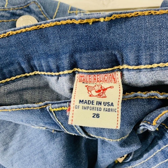 Womens True Religion Misty Stretch Skinny Denim Blue Jeans Size 26 Made In USA - Picture 6 of 8